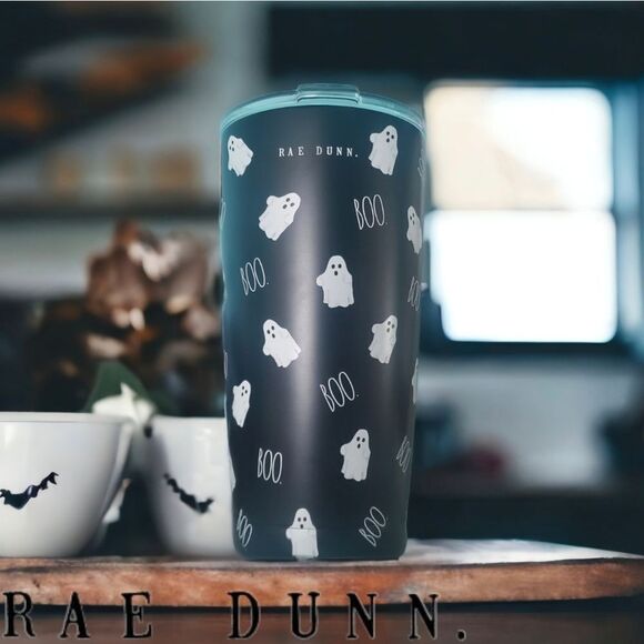 Rae Dunn Halloween BOO Ghost Stainless Steel Insulated Tumbler - Picture 1 of 6
